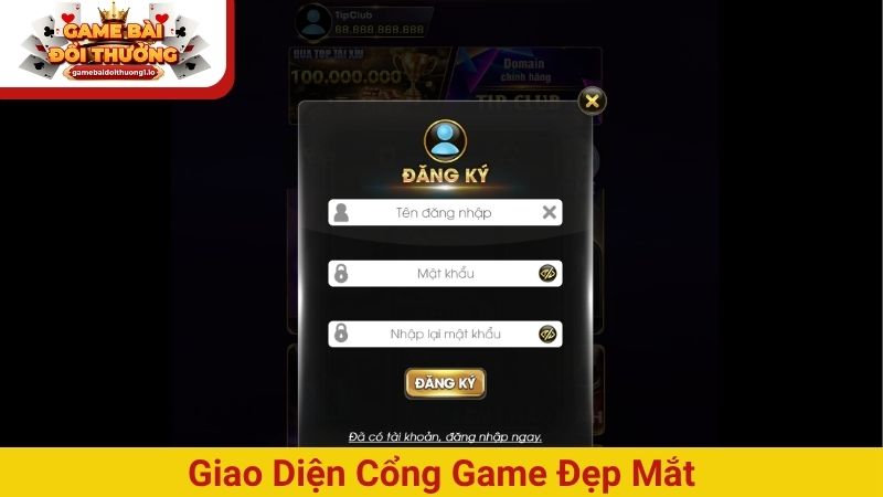 Giao diện cổng game đẹp mắt